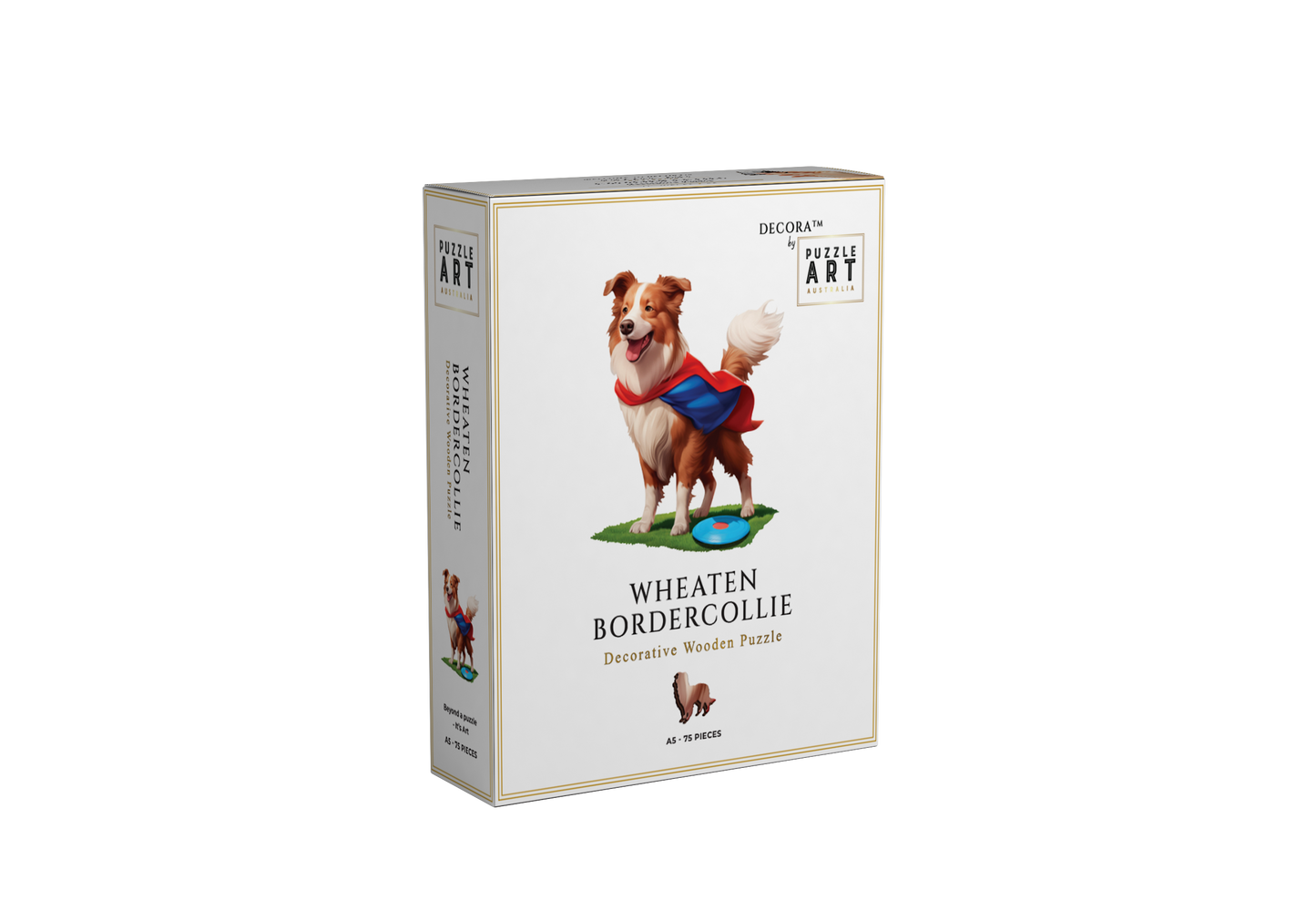 Border Collie Fetch Wooden Puzzle Puzzle Art Australia