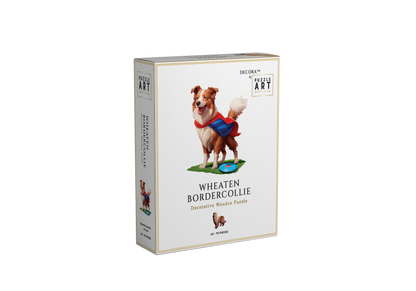 Border Collie Fetch Wooden Puzzle Puzzle Art Australia