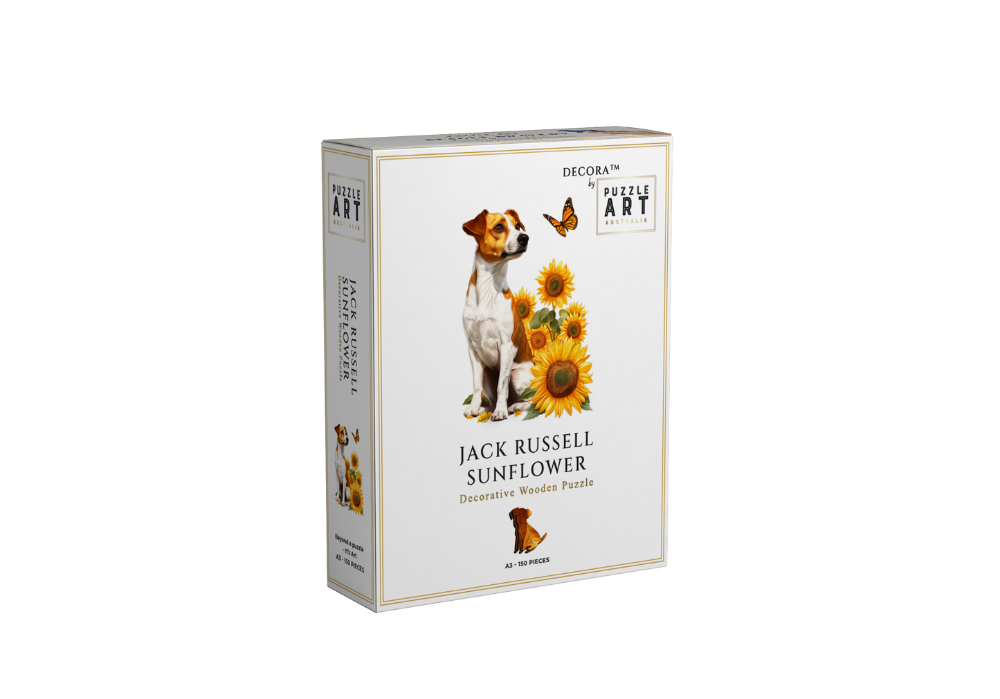 Jack Russell With Sunflower Wooden Puzzle Puzzle Art Australia