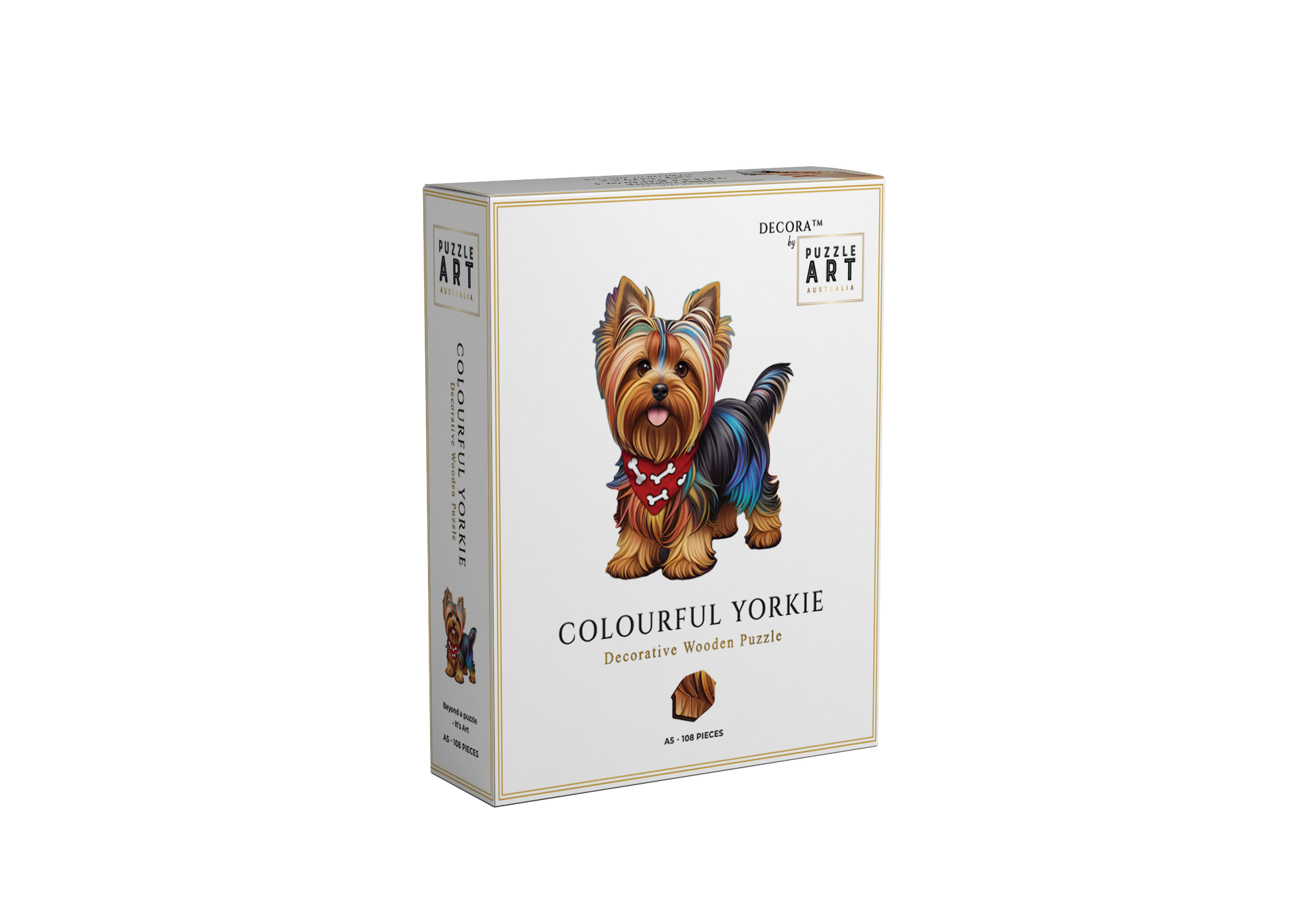 Colourful Yorkie ~ Decorative Wooden Puzzle Puzzle Art Australia