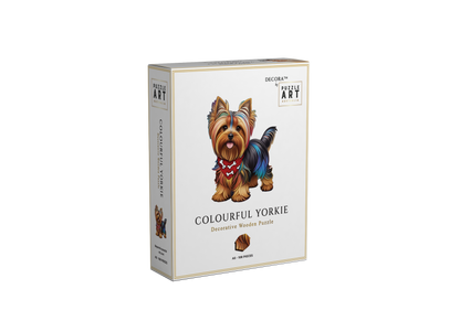 Colourful Yorkie ~ Decorative Wooden Puzzle Puzzle Art Australia