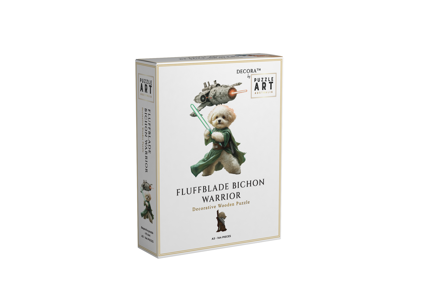 Fluffblade Bichon Warrior ~ Decorative Wooden Puzzle Puzzle Art Australia