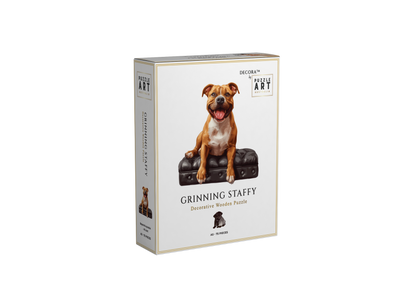 Grinning Staffy Wooden Puzzle Puzzle Art Australia