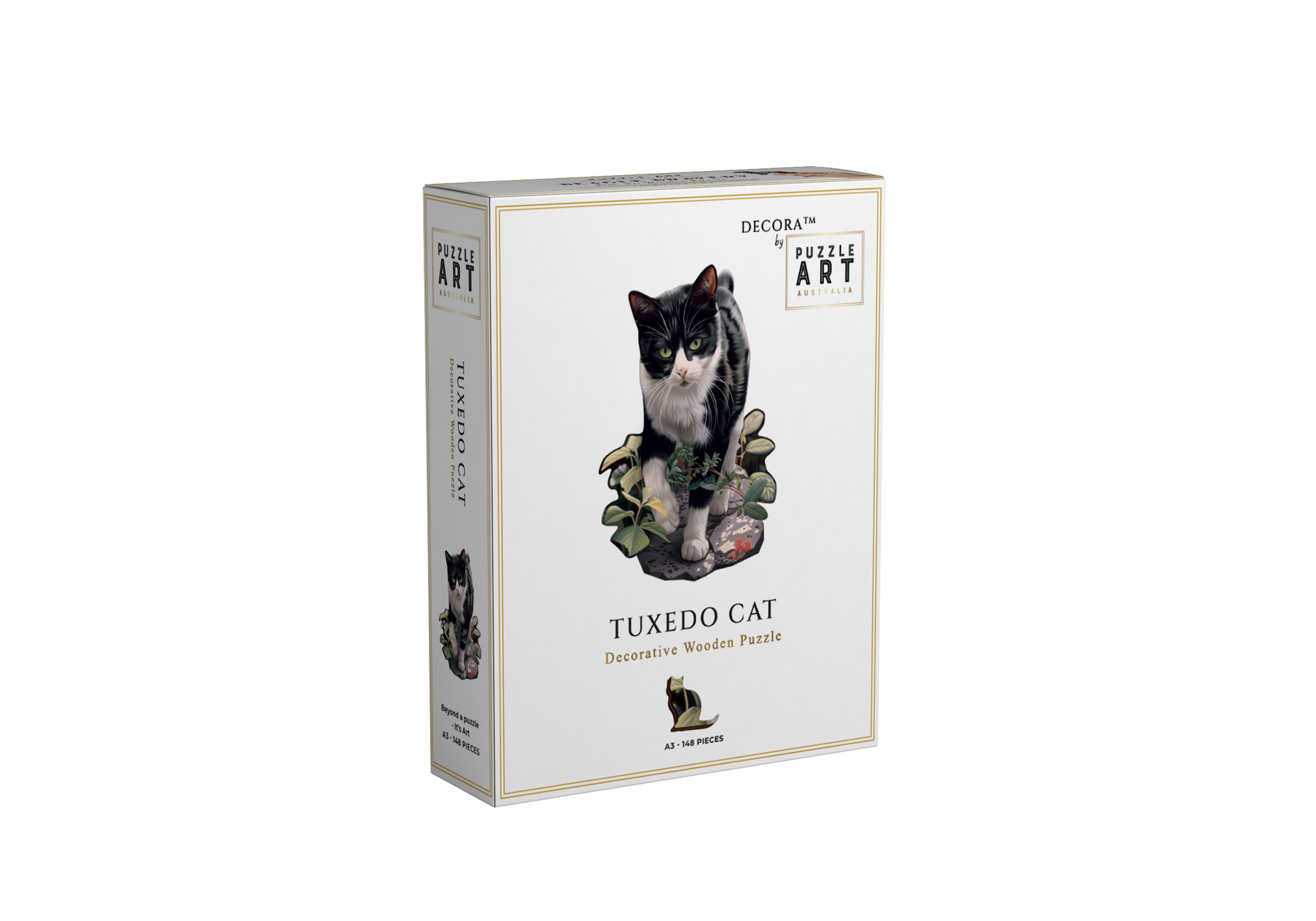 Tuxedo Cat ~ Decorative Wooden Puzzle Puzzle Art Australia