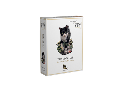 Tuxedo Cat ~ Decorative Wooden Puzzle Puzzle Art Australia
