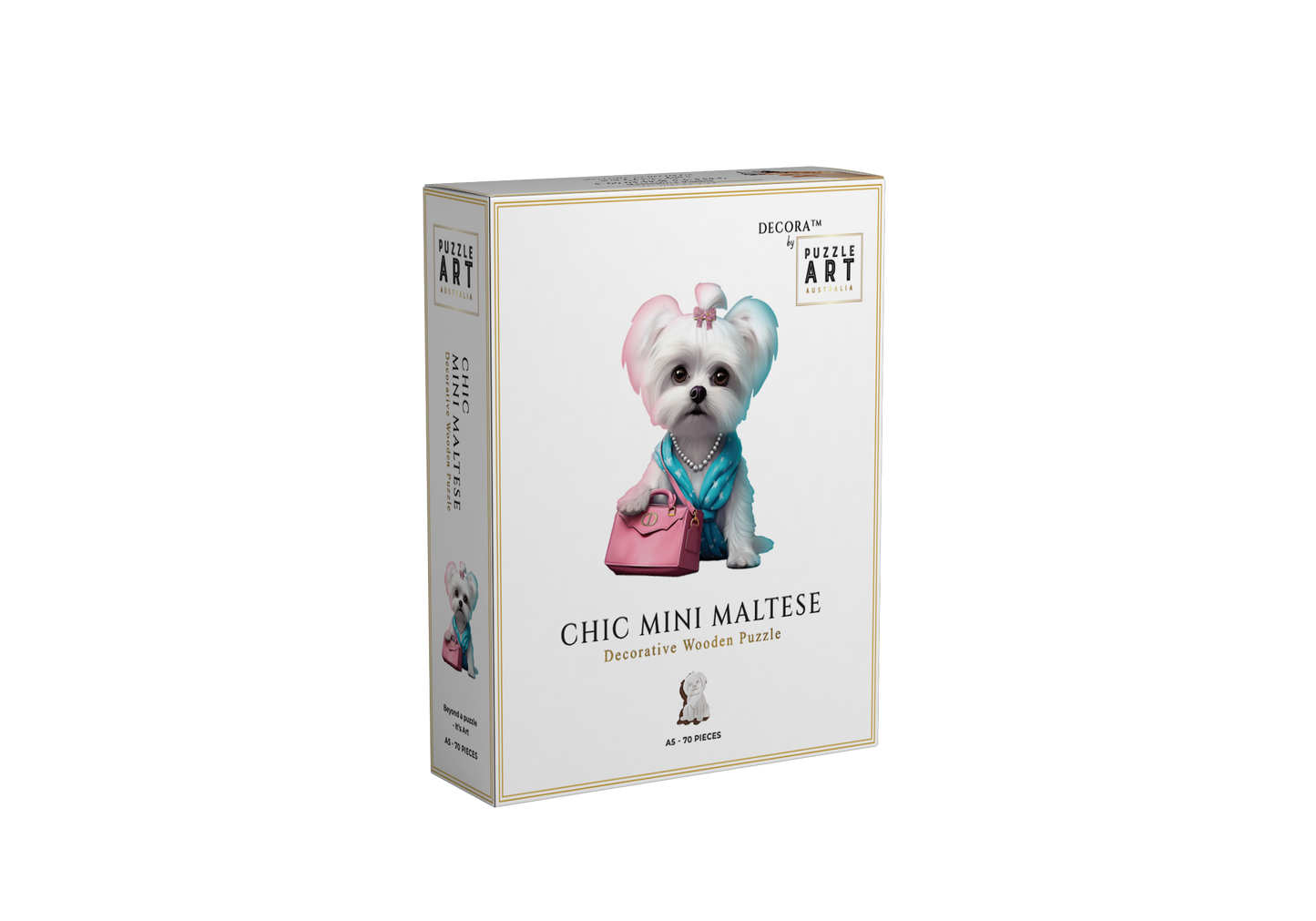 Chic Mini Maltese Wooden Puzzle Puzzle Art Australia