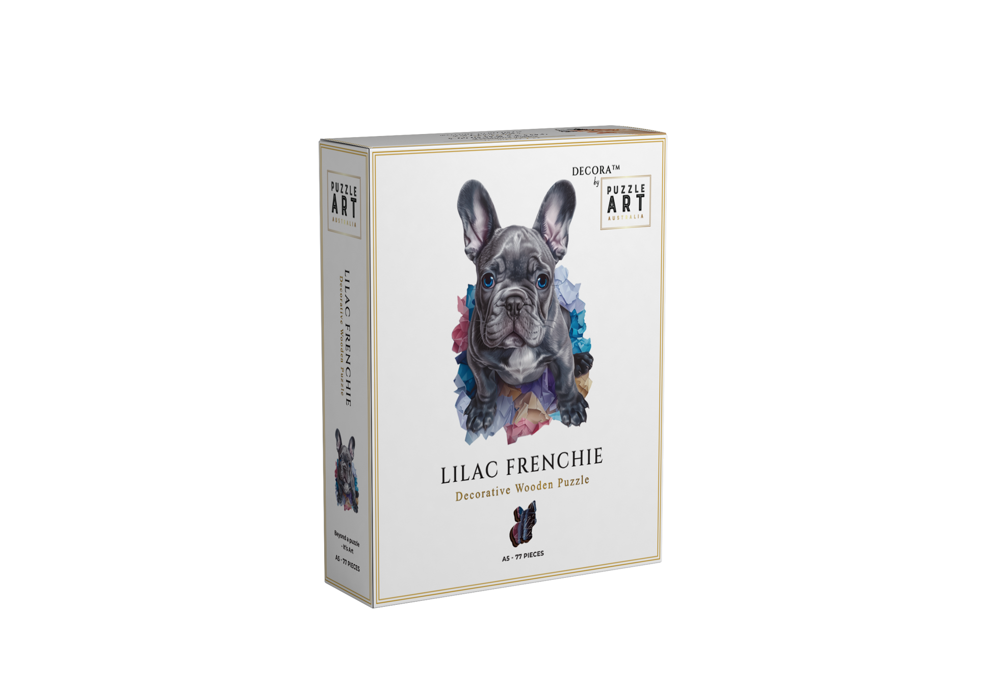 Lilac Frenchie ~ Decorative Wooden Puzzle Puzzle Art Australia