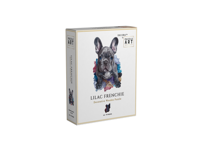 Lilac Frenchie ~ Decorative Wooden Puzzle Puzzle Art Australia