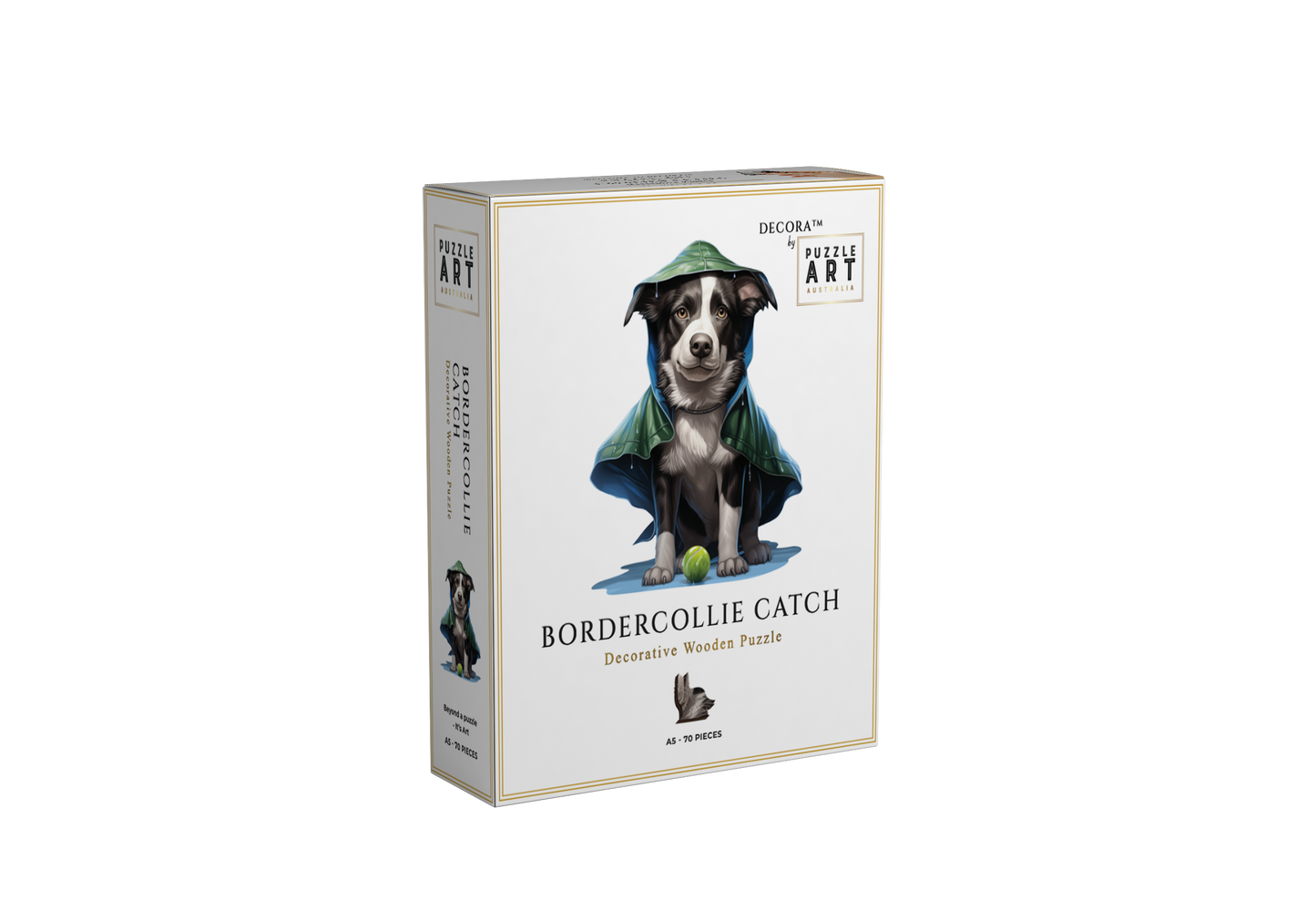 Border Collie Catch Wooden Puzzle Puzzle Art Australia