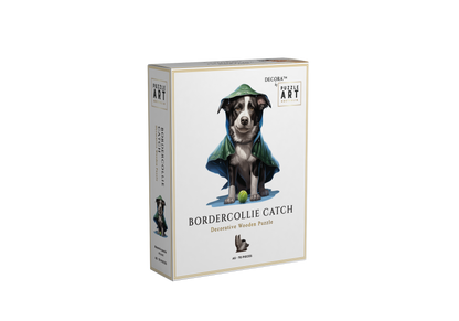 Border Collie Catch Wooden Puzzle Puzzle Art Australia