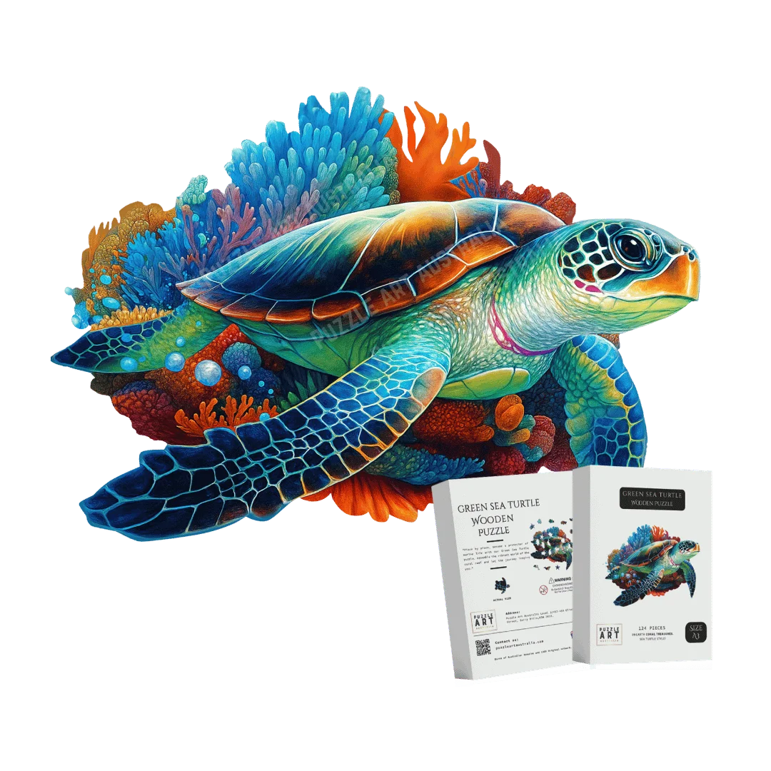 Green Sea Turtle Wooden Puzzle Puzzle Art Australia