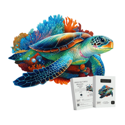 Green Sea Turtle Wooden Puzzle Puzzle Art Australia