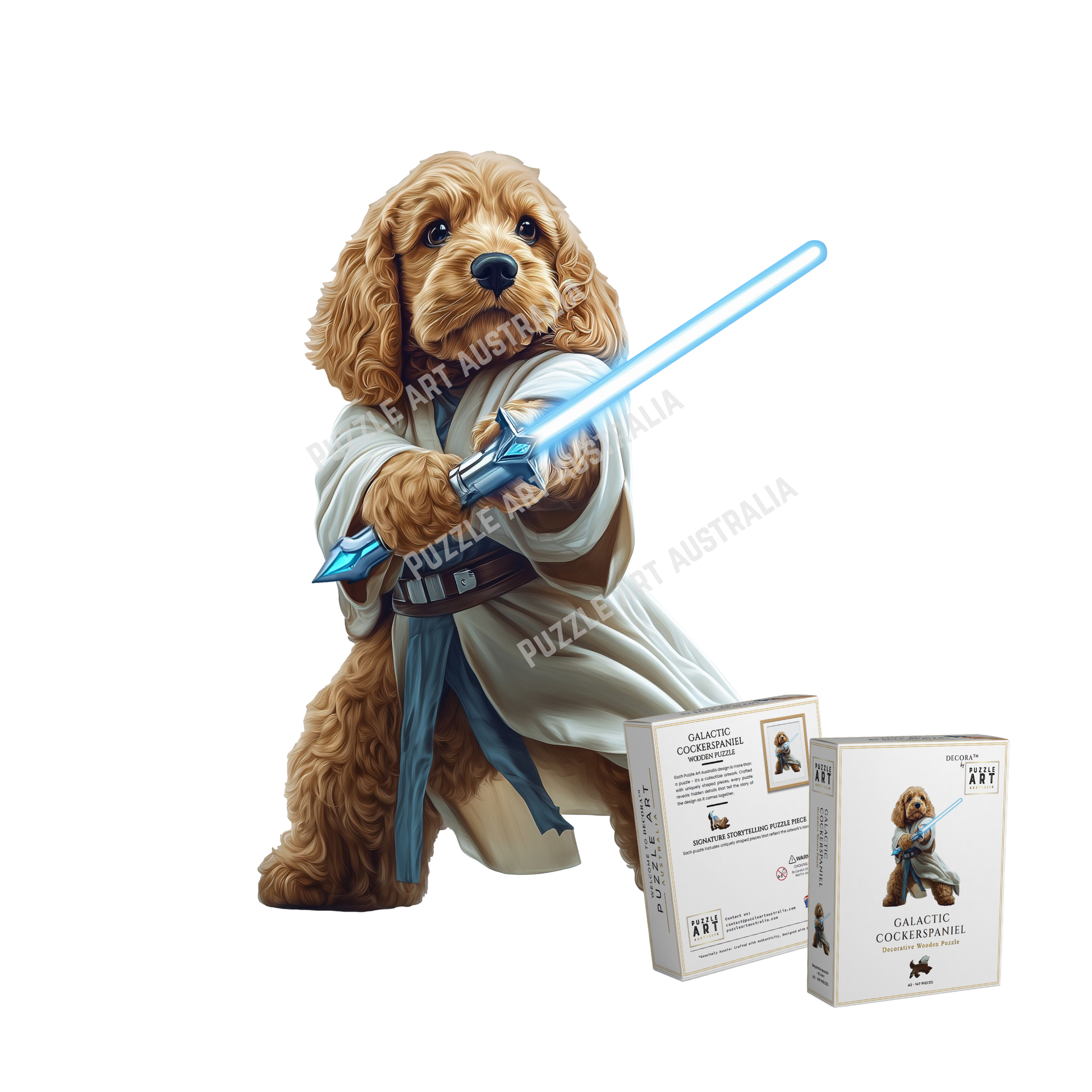 Galactic Cockerspaniel Decorative Wooden Puzzle Puzzle Art Australia
