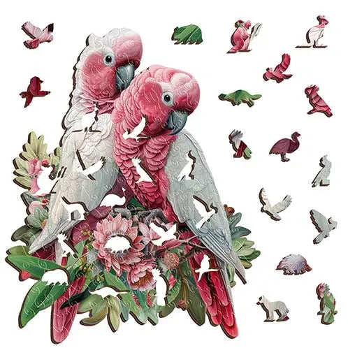 Galah Pair Puzzle Art Australia