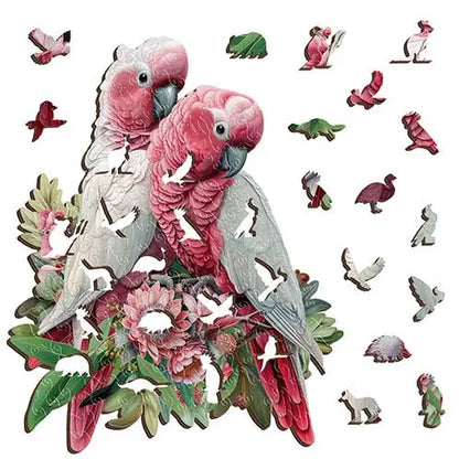 Galah Pair Puzzle Art Australia