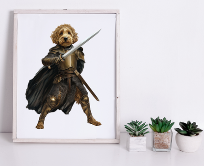 Golden Knight Groodle Wooden Puzzle Puzzle Art Australia