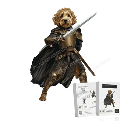 Golden Knight Groodle Wooden Puzzle Puzzle Art Australia