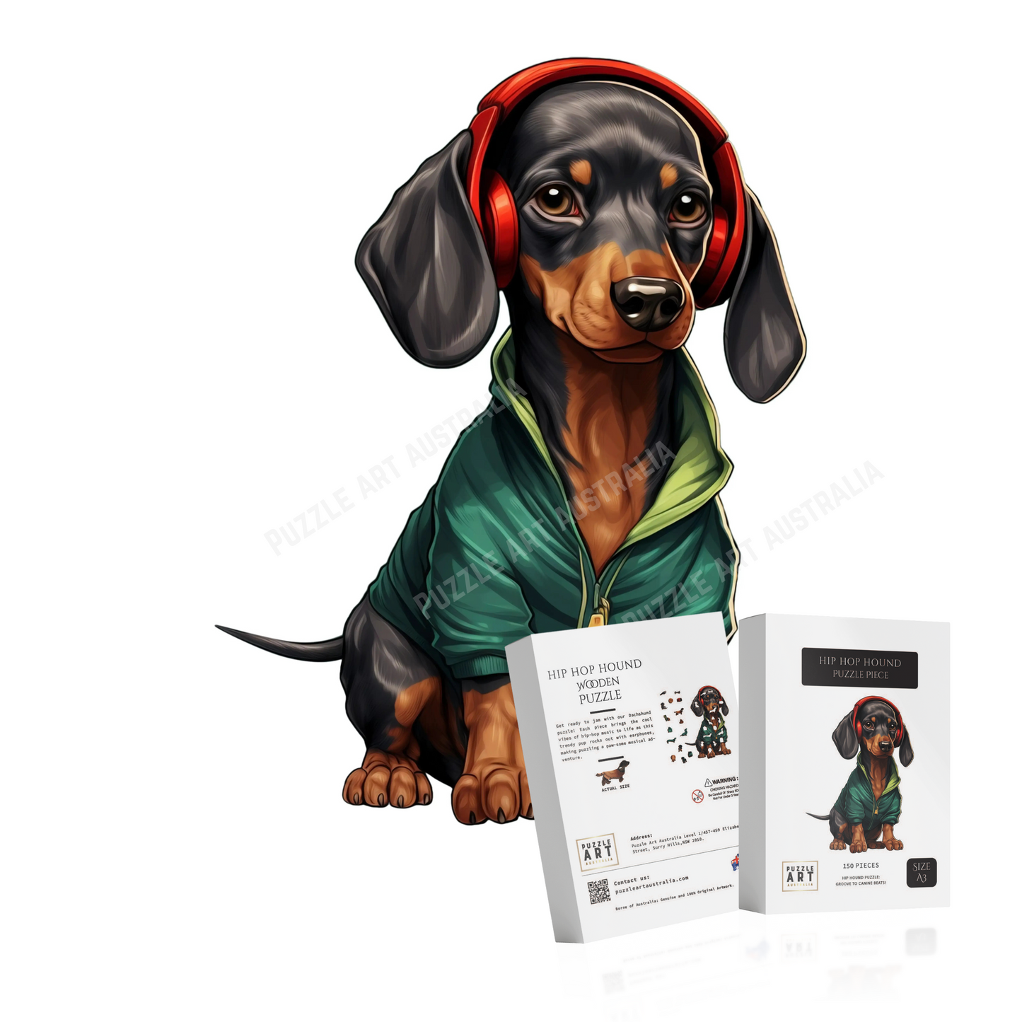 Hip Hop Hound Wooden Puzzle Puzzle Art Australia