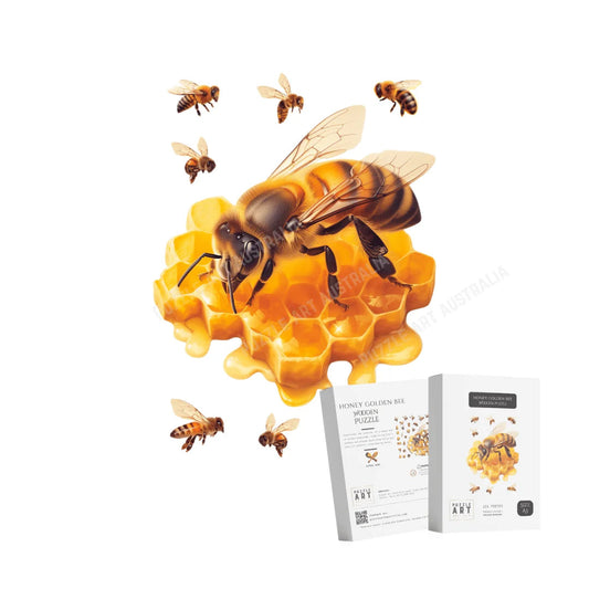 Honey Golden Bee Wooden Puzzle Puzzle Art Australia