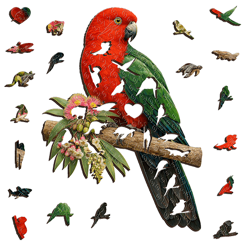 King parrot Puzzle Art Australia