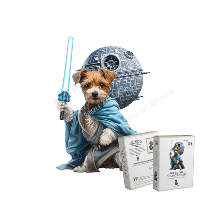 Jack Russell Cosmic Knight ~ Decorative Wooden Puzzle Puzzle Art Australia