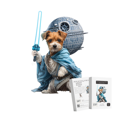 Jack Russell Cosmic Knight Wooden Puzzle Puzzle Art Australia