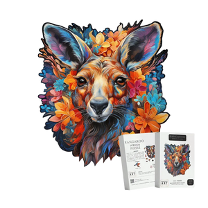 Botanical Kangaroo Portrait Wooden Puzzle