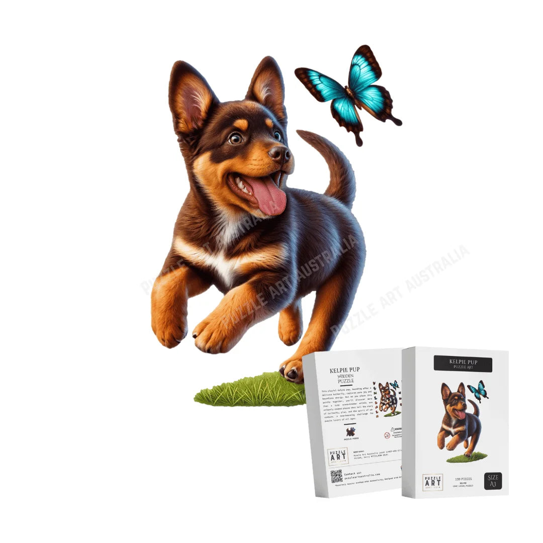 Kelpie Pup Puzzle Art Australia