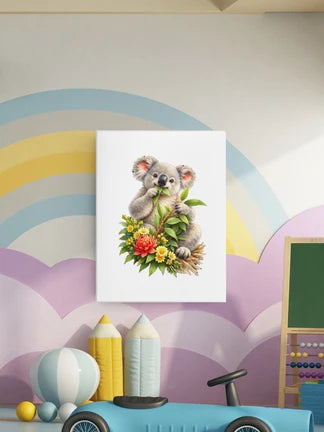 Koala Blossoms and Bites ~ Decorative Wooden Puzzle Puzzle Art Australia