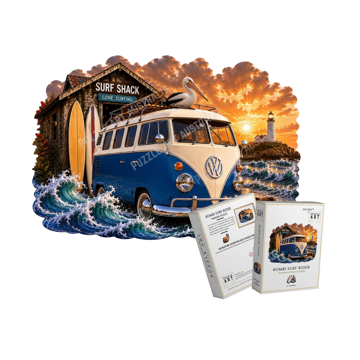 Kombi Surf Rider Puzzle Art Australia