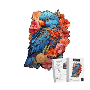 Botanical Lorikeet Portrait Wooden Puzzle