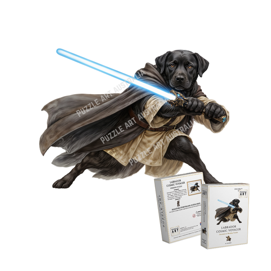 Labrador Cosmic Voyager ~ Decorative Wooden Puzzle Puzzle Art Australia