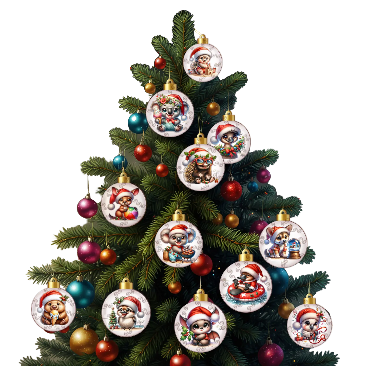 20 Xmas Baubles Puzzle Art Australia
