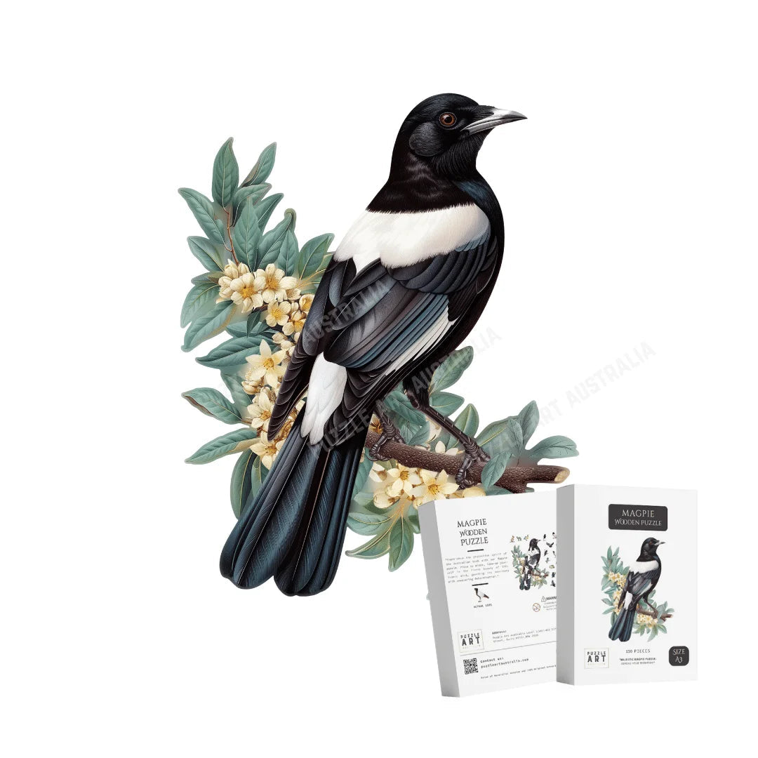 Magpie Wooden Puzzle Puzzle Art Australia