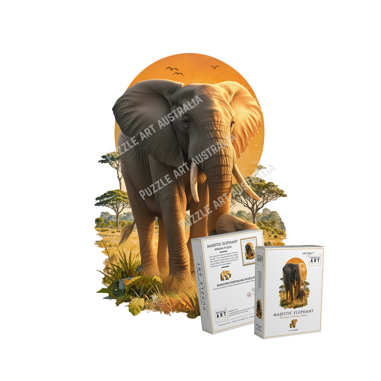 Majestic Elephant ~ Decorative Wooden Puzzle Puzzle Art Australia