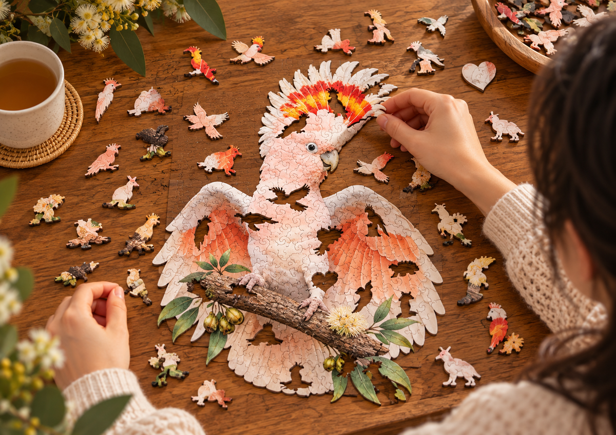 Major Mitchell's Cockatoo Puzzle Art Australia