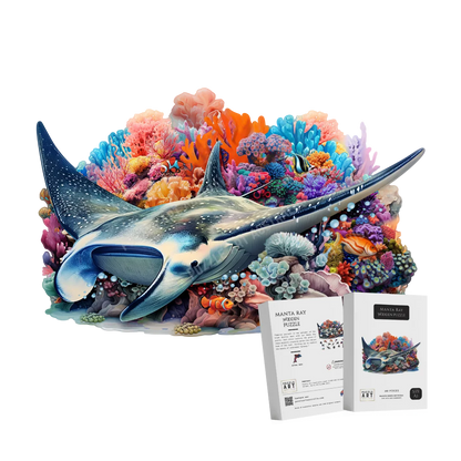 Manta Ray Wooden Puzzle Puzzle Art Australia