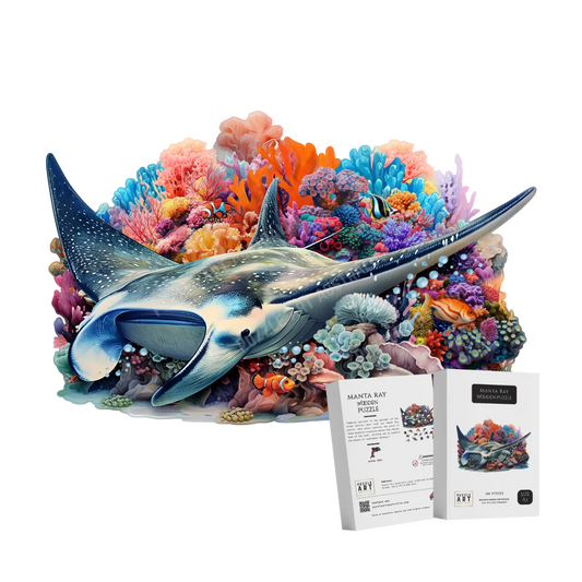 Manta Ray Wooden Puzzle Puzzle Art Australia