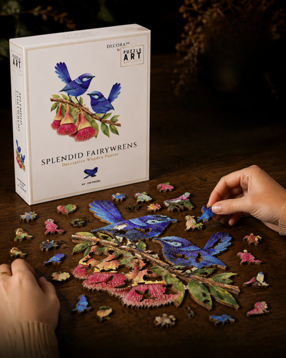 Splendid Fairy wrens Puzzle Art Australia