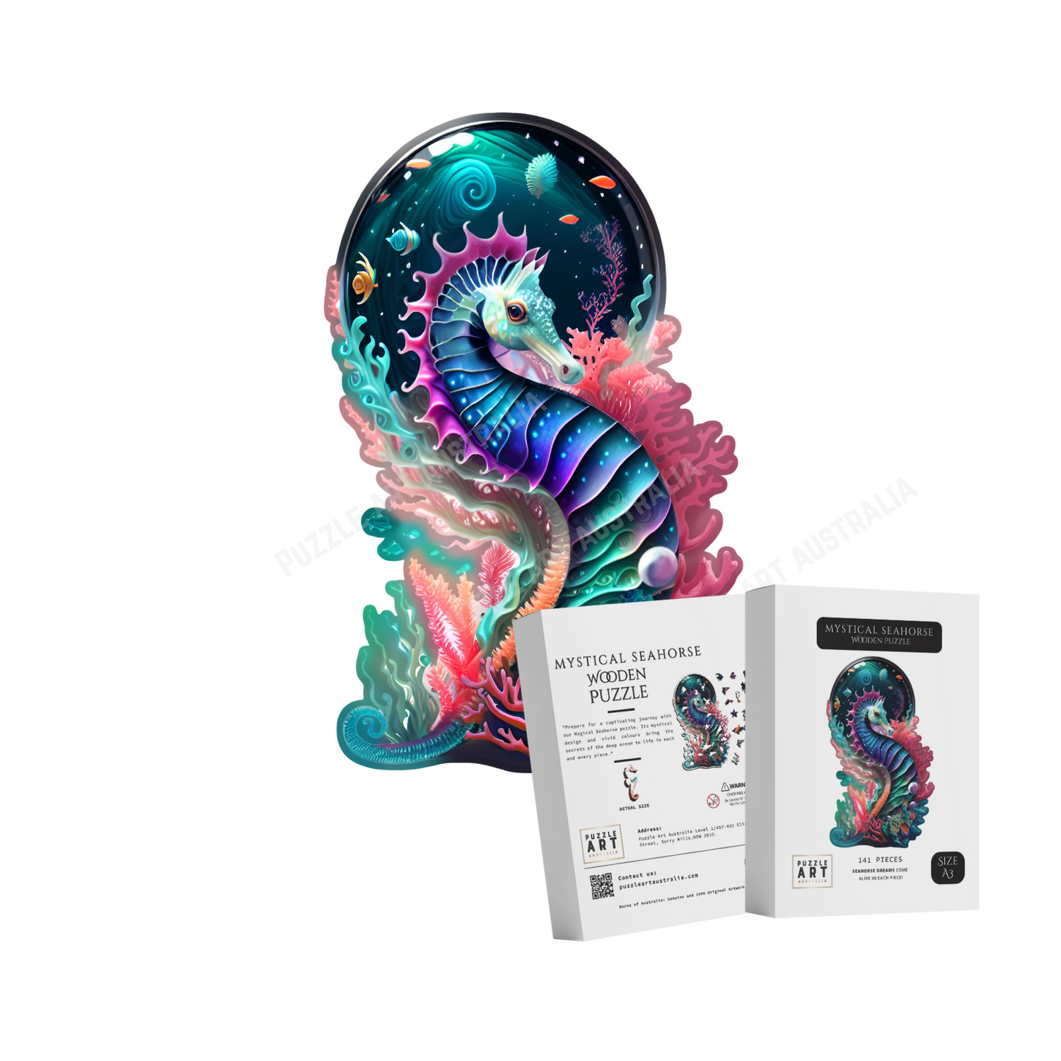 Mystical Seahorse Wooden Puzzle Puzzle Art Australia