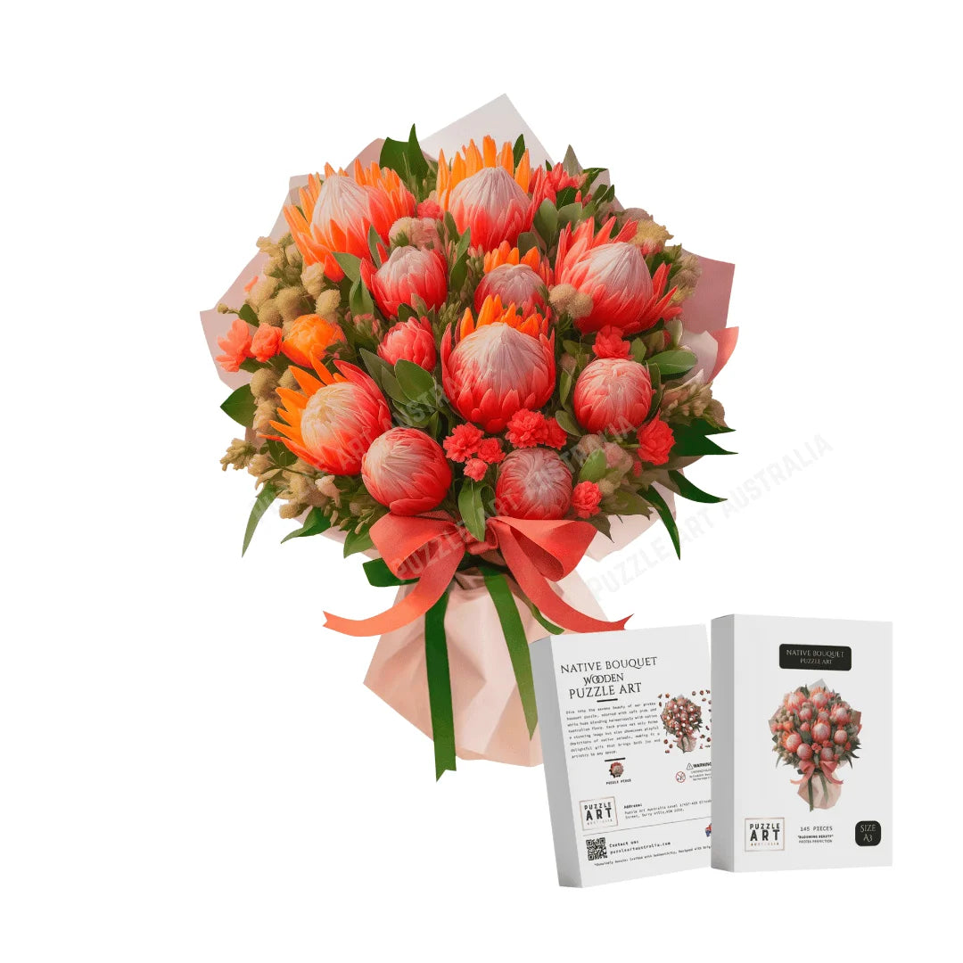 Native Bouquet Wooden Puzzle Puzzle Art Australia