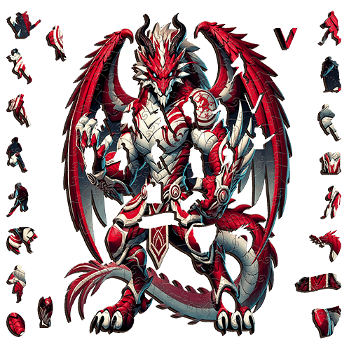 Dragons-Inspired Puzzle – St George Gladiator Warrior Artwork-Wooden Puzzle Puzzle Art Australia