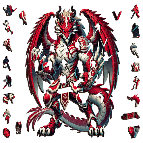 Dragons-Inspired Puzzle – St George Gladiator Warrior Artwork-Wooden Puzzle Puzzle Art Australia