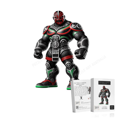 Tribal NZ Warrior Puzzle – Māori-Inspired Gladiator for League Fans-Wooden Puzzle Puzzle Art Australia