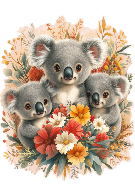 Trio of Koalas Wooden Puzzle Puzzle Art Australia