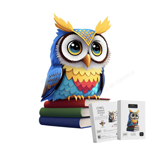Book Owl Wooden Puzzle Puzzle Art Australia