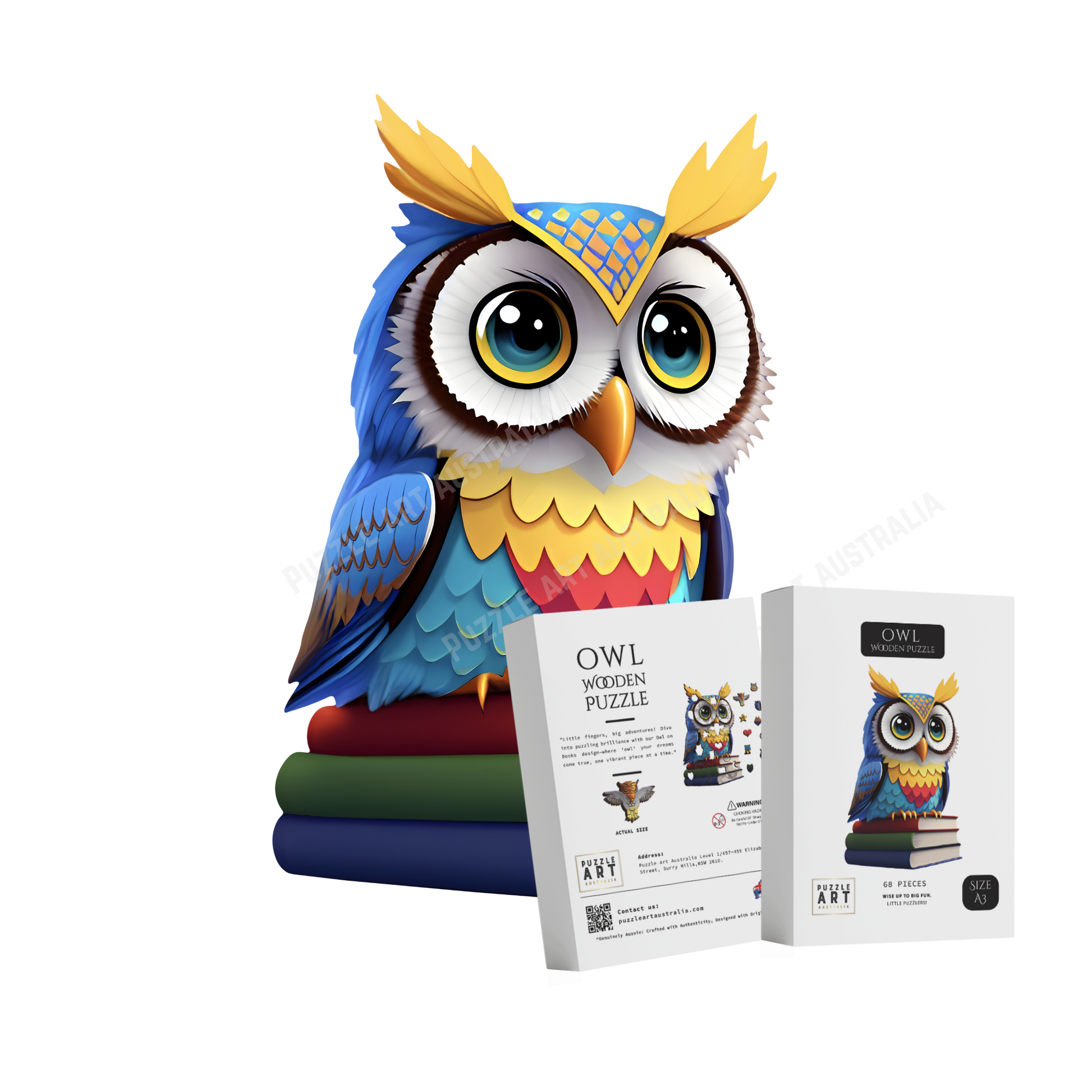Book Owl Wooden Puzzle Puzzle Art Australia