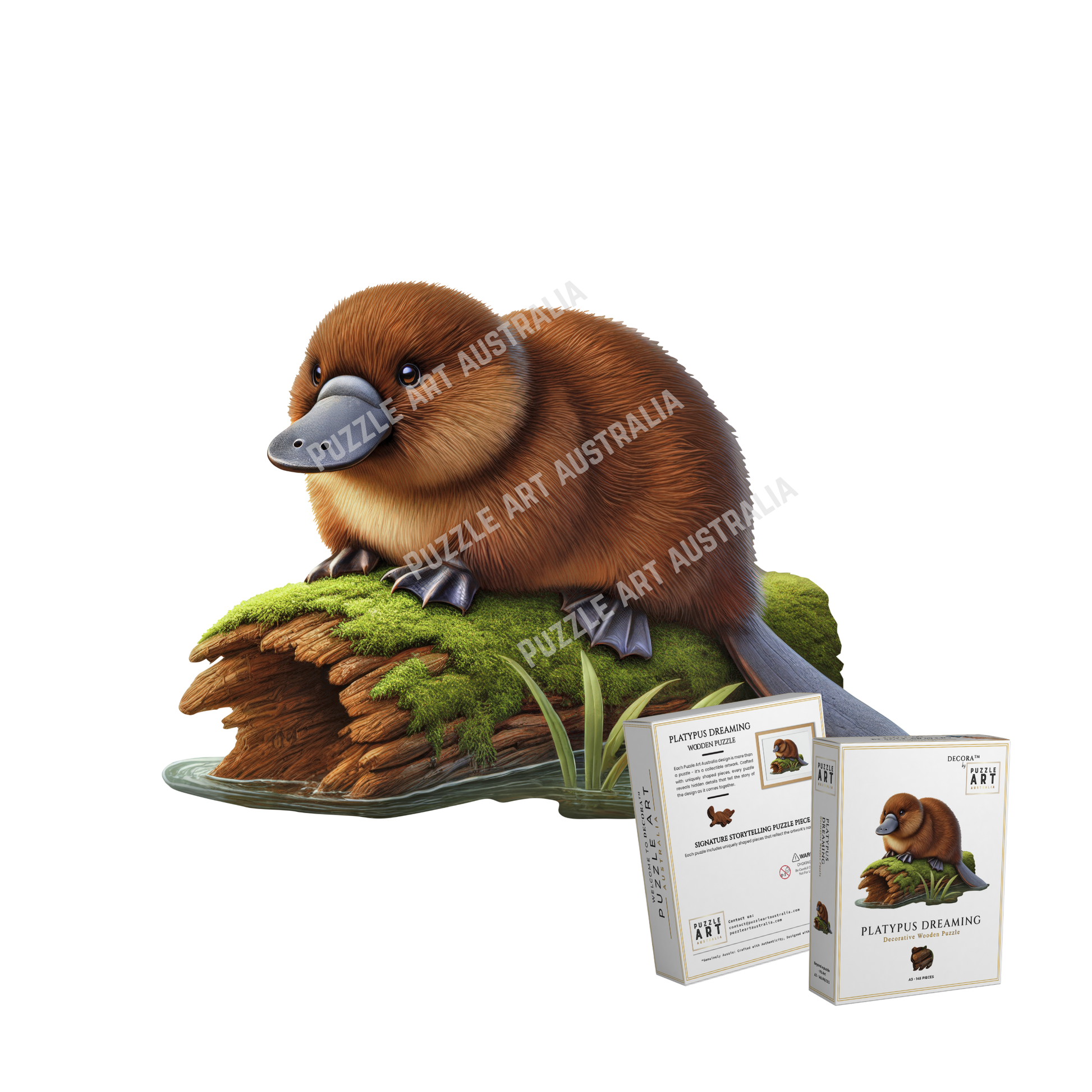 Platypus Dreaming ~ Decorative Wooden Puzzle Puzzle Art Australia