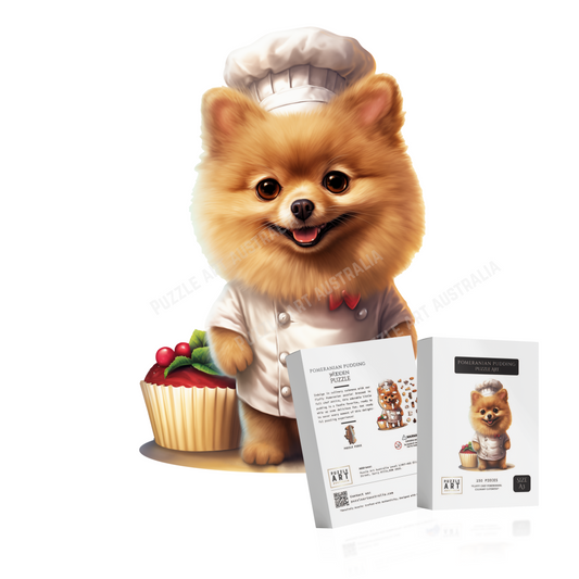 Pomeranian Pudding Wooden Puzzle Puzzle Art Australia