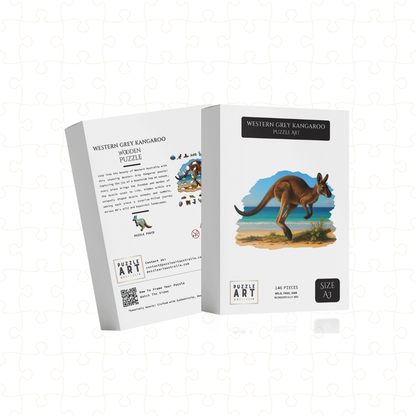 Western Grey Kangaroo Puzzle Art Australia